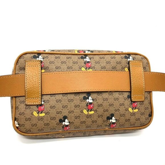 Authentic GUCCI 602695 Disney Collab Mini GG Supreme Belt bag body bag Canvas - Picture 3 of 12